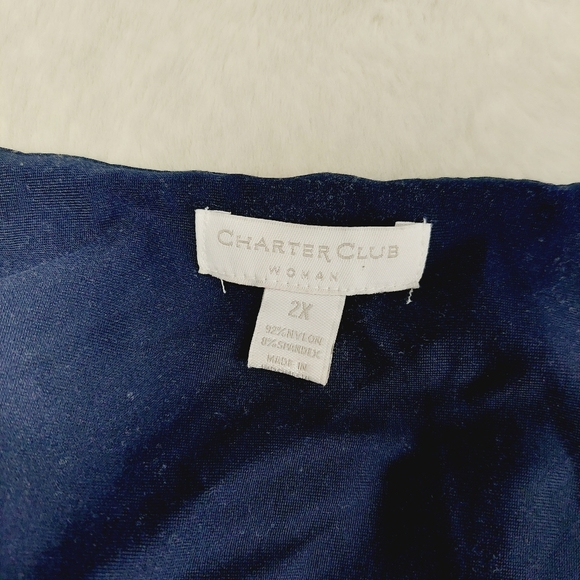 Charter Club Sleeveless Blue Floral Print Crewneck Sheath Dress P4816 - Picture 5 of 7